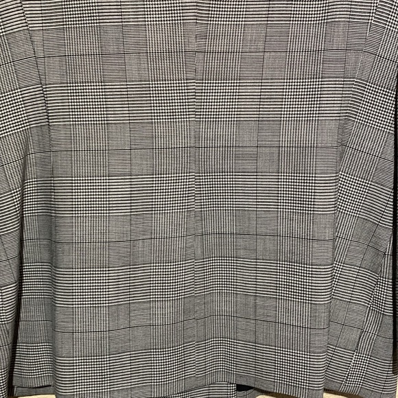 Anne Klein Blazer Jacket 14 Double Breasted Hounds Tooth Black White Pockets - Picture 12 of 15